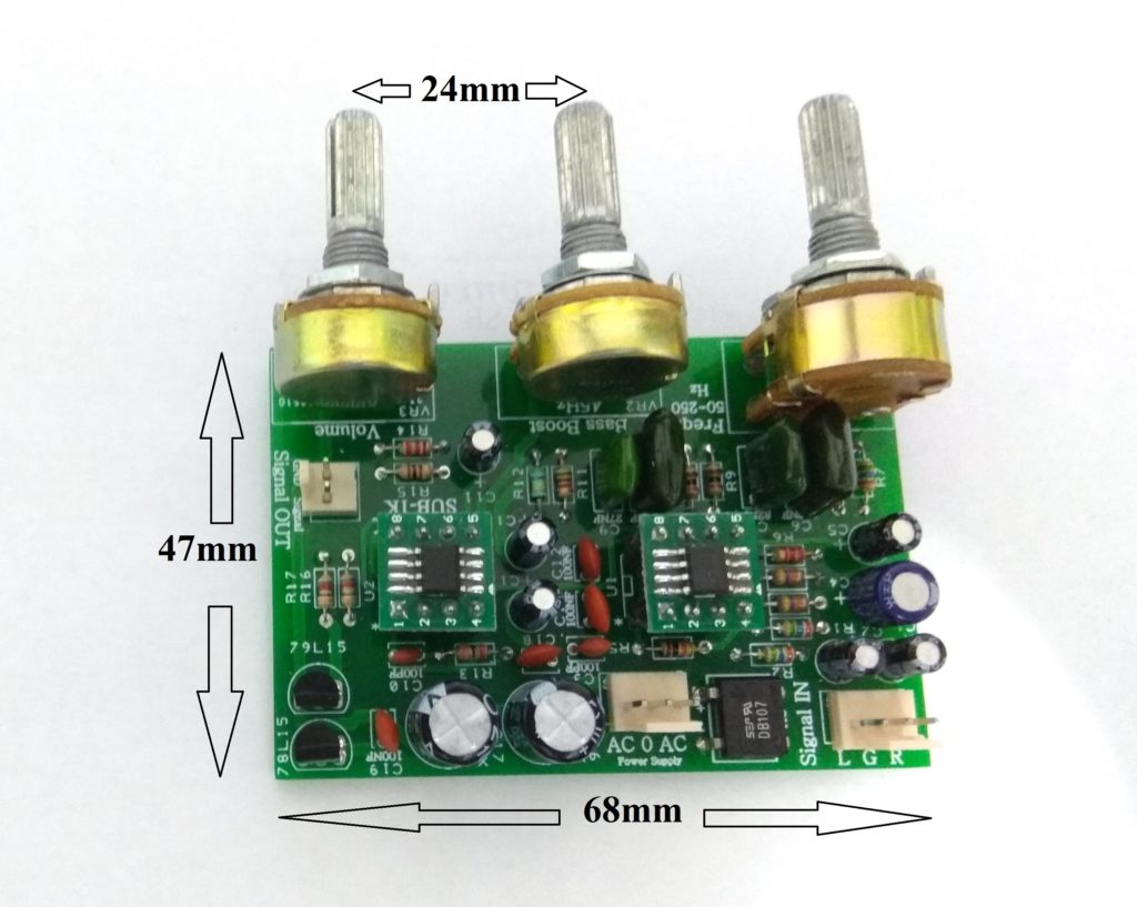 Subwoofer Low Pass Filter Electronic Crossover 50Hz250Hz Assembled or